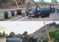 Volcó una camioneta en la Autopista Los Puquios