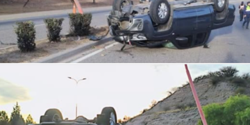 Volcó una camioneta en la Autopista Los Puquios