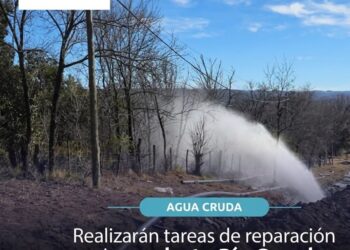 Realizarán tareas de reparación en el acueducto Río Grande y se suspenderá el suministro de agua cruda a San Luis, Juana Koslay y La Punta