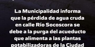 El municipio de Juana Koslay informa sobre pérdida de agua en calle Río Socoscorra