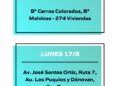 Cronograma de medición del agua en Agosto