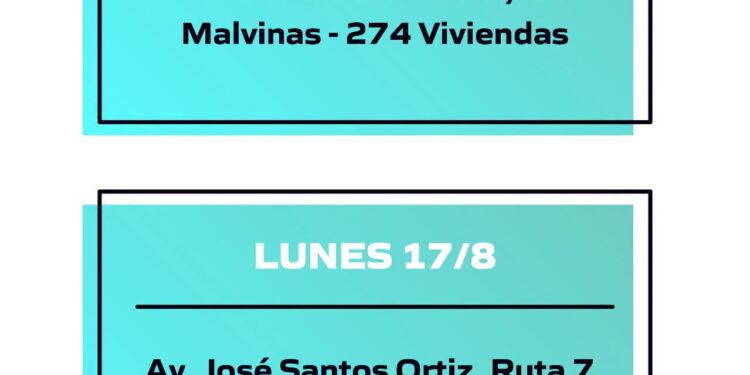 Cronograma de medición del agua en Agosto
