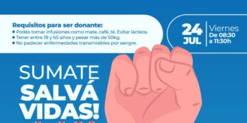 Convocan a una nueva jornada de donación de sangre en el Hospital Central