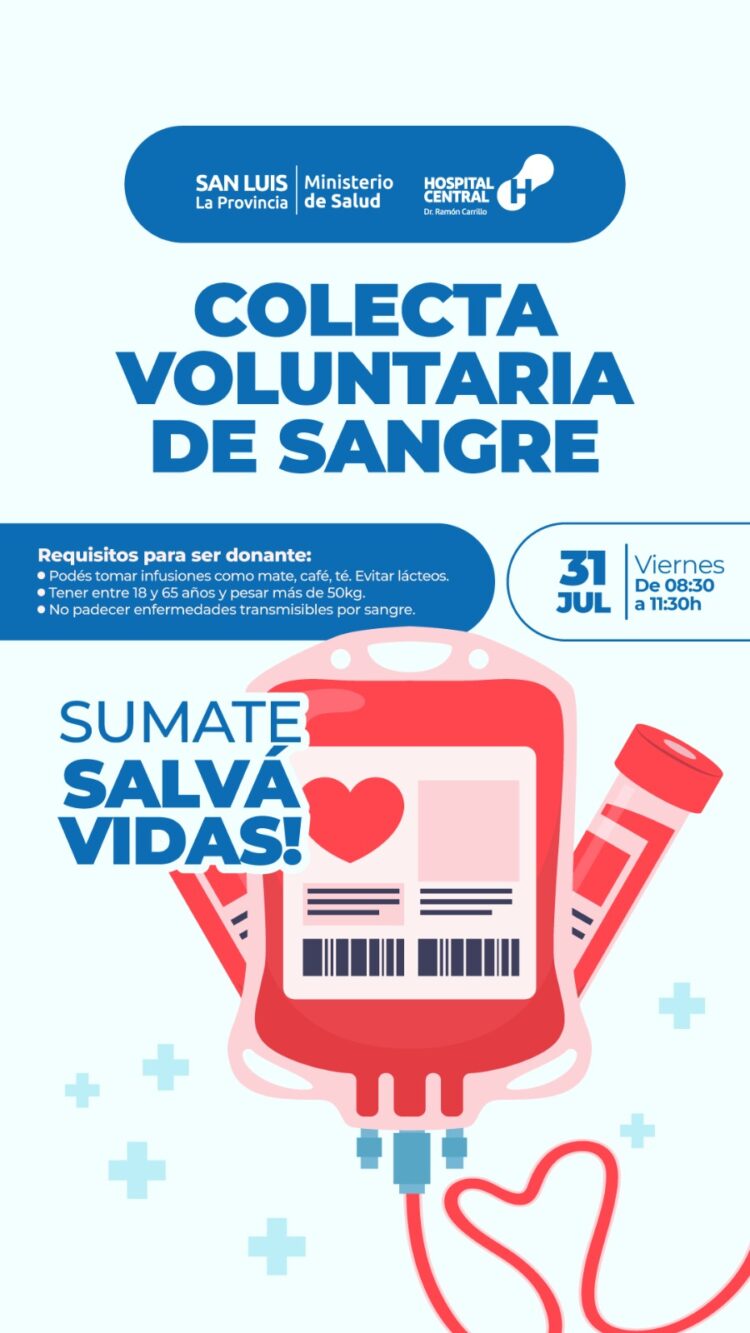 Realizan una nueva convocatoria para donar sangre