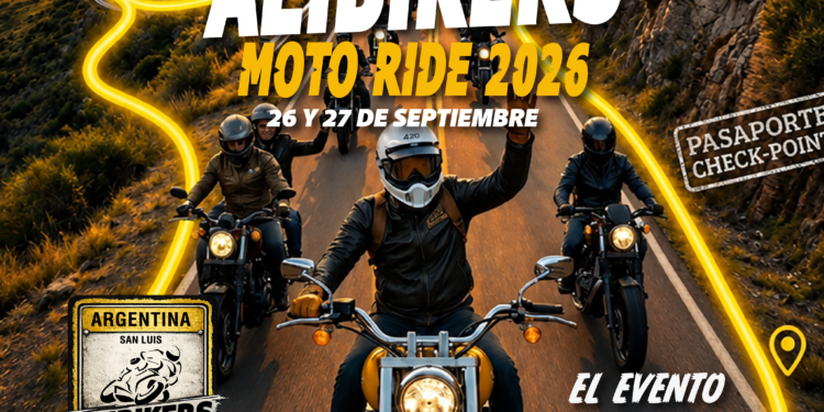 Miles de motos recorrerán las rutas de San Luis: Juana Koslay será el punto de partida de la ALIBIKERS MOTO RIDE 2026