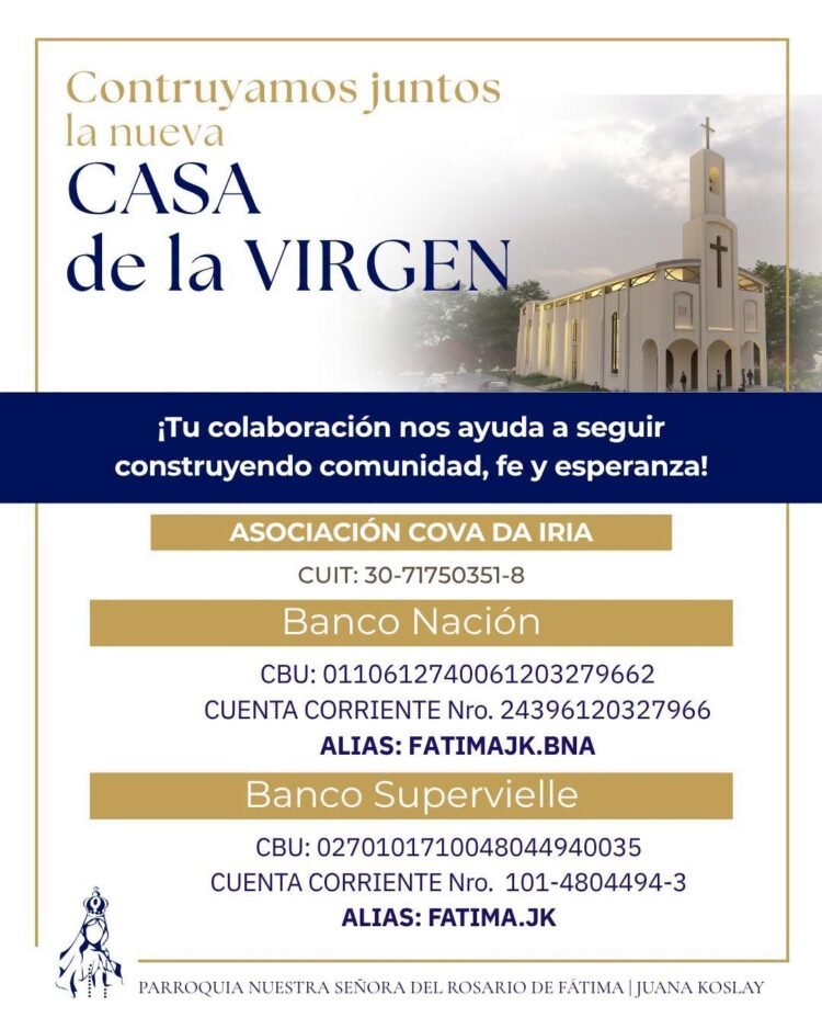 Avanza la obra del nuevo templo de la Parroquia Nuestra Señora del Rosario de Fátima