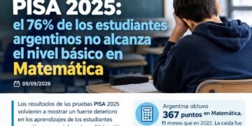 PISA 2025: Argentina profundiza su caída en el aprendizaje de Matemática y queda 75° entre 91 países