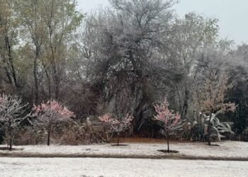 Nieve en varias localidades. Juana Koslay también sorprendió