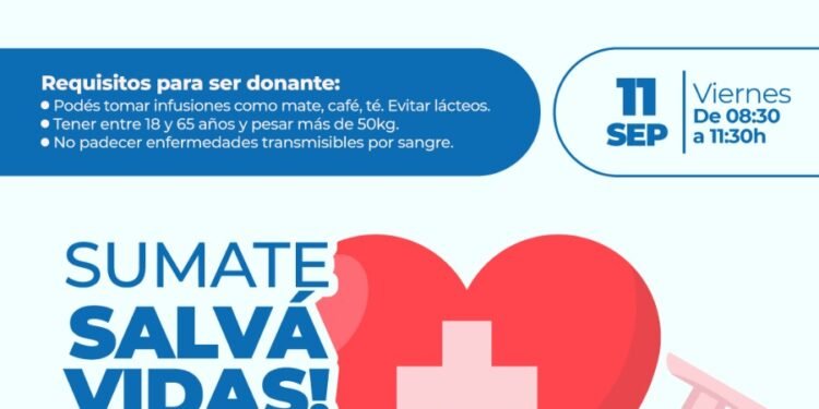 Convocan a la comunidad a una nueva jornada para donar sangre
