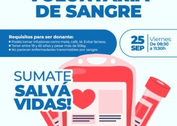 Realizarán una nueva colecta de sangre, una jornada que permite salvar vidas
