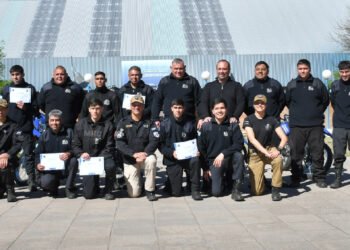 Juana Koslay cuenta con su primer cuerpo de inspectores municipales motoristas capacitados
