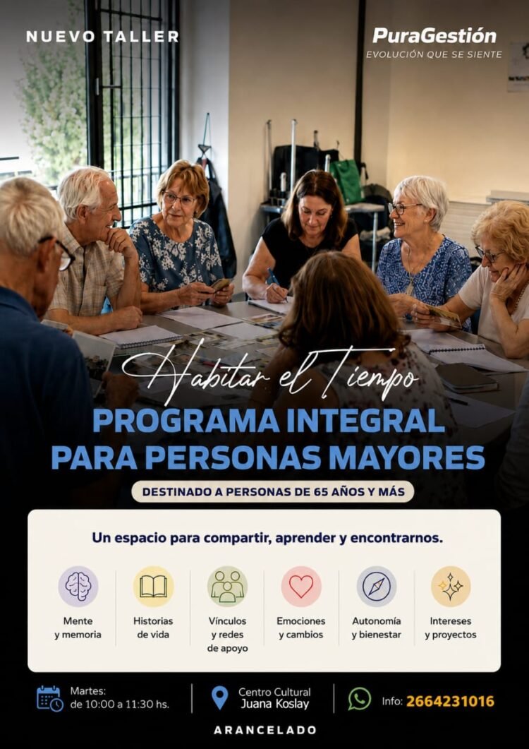 “Habitar el Tiempo”: una propuesta para promover el bienestar de las personas mayores en Juana Koslay