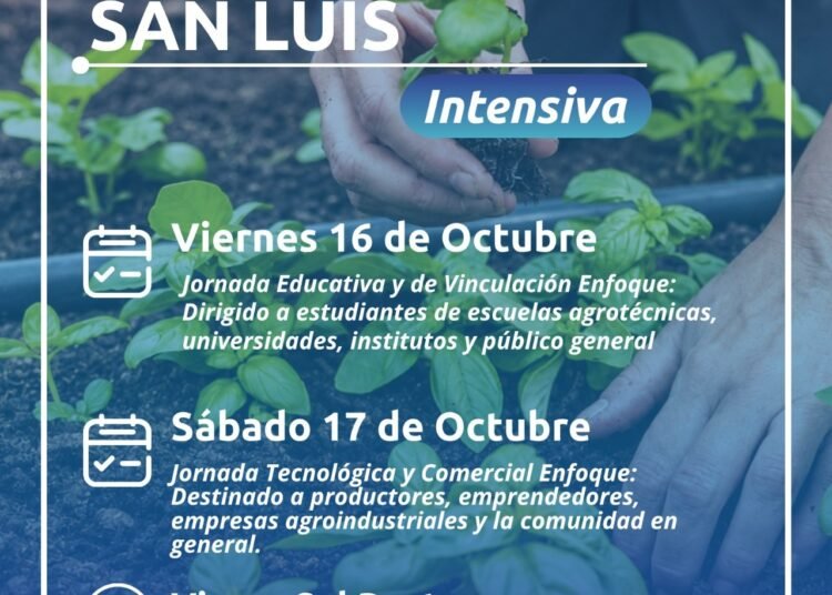 La propuesta ‘San Luis Intensiva’ tendrá lugar el 16 y 17 de octubre en el Vivero Sol Puntano