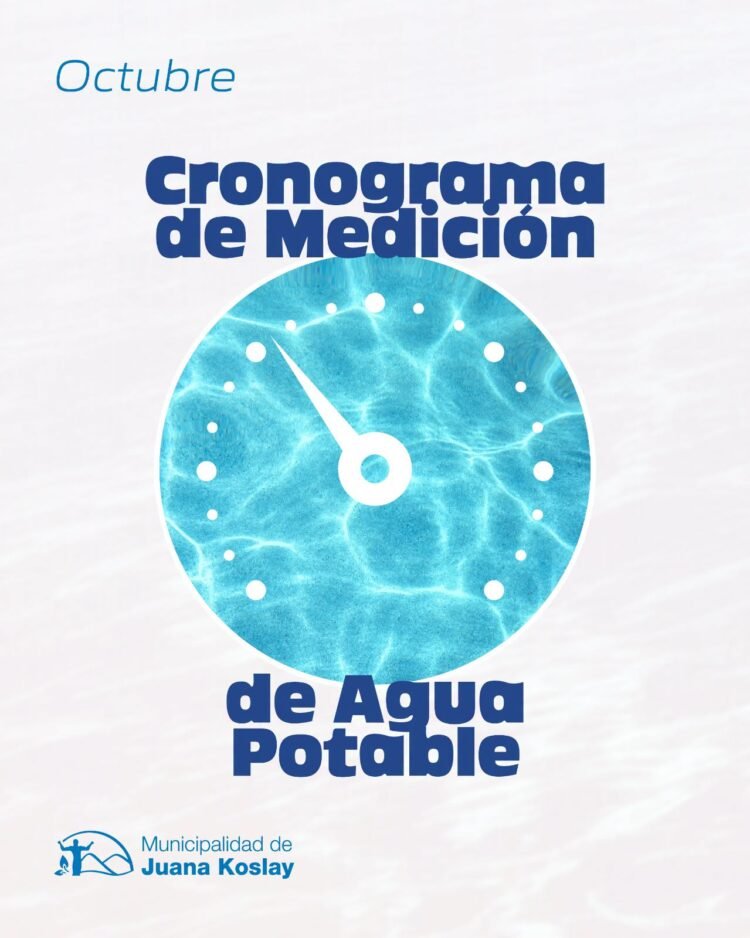 Cronograma de Medición del Agua Potable Vecinos de Juana Koslay