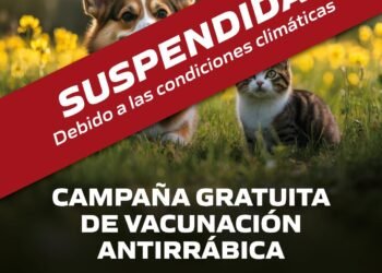 Suspenden la campaña de vacunación antirrábica por cuestiones climáticas