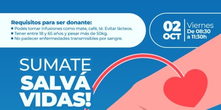 Realizarán una nueva convocatoria para donación de sangre