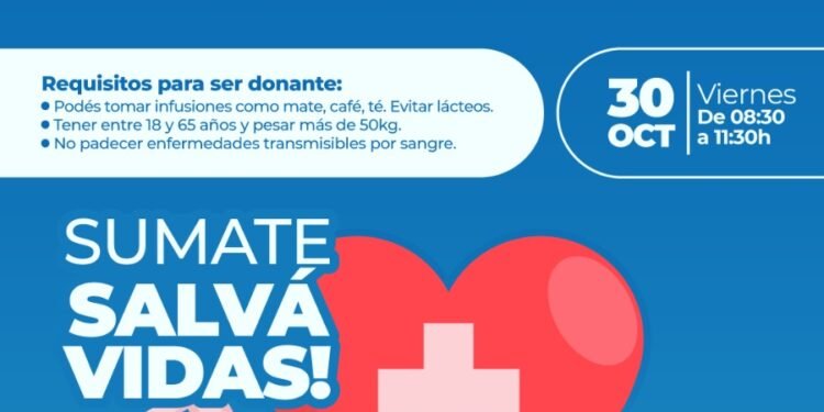 Nueva convocatoria para donar sangre y reforzar las reservas del sistema provincial